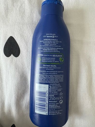 Nivea body lotion rich nourishing 250ml