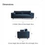 EZ Living Scott 3-Seater Sofa Navy Image 6