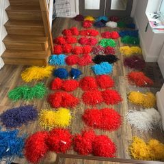 pom poms 34 sets & 9/10 single & bag