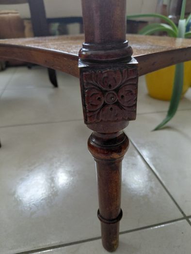 Antique French cherrywood two tier table