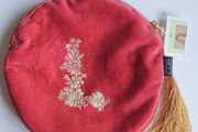 BNWT - A Carolyn Donnelly Eclectic Velveteen Pouch - Make-up / Jewellery / Travel ect ..... Size in Pictures