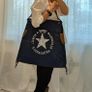 Vintage Canvas Tote Bag Navy Blue - BRAND NEW Image 2