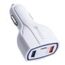 2 X QC 3.0 3 Port Fast Car Mobile Charger (Dual USB-A + Type-C) 35W (Brand New/Warranty) Image 5
