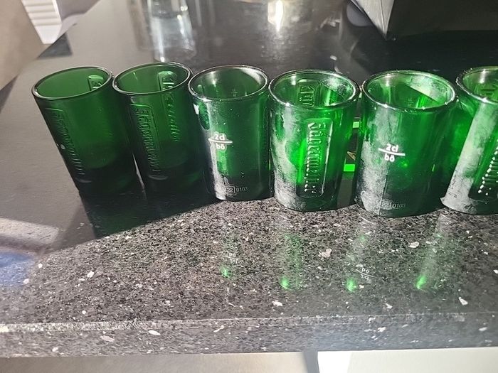 jagermeister x 6 shot glasses with  tray carrier