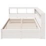 Bookcase Bed without Mattress White 90x190 cm Solid Wood Pine Image 5