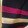 Navy colour block dress with pink and cream detail Image 3