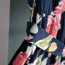 VINTAGE Mandy Marsh navy floral print midi Sz 14UK Image 10