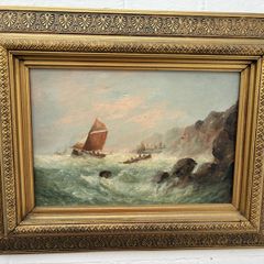 Superb Oil on Board Marine Painting, after Edwin Hayes
