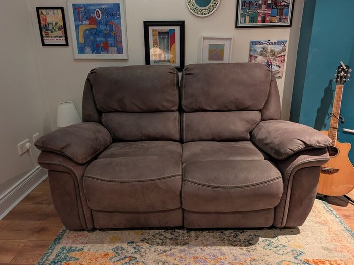 Recliner Sofa Set; 2 Seater Sofa and 2 Recliner Armchairs