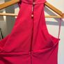 Lipsy Pink Cross.  Front Halter Neck Midi Dress    Size 10 (Excellent Condition) Image 5