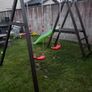 Double swing set with slide. Image 2