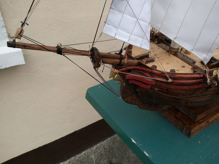 Handmade model ship-12gun briganteen Sarah from Patrick O'Brien novels
