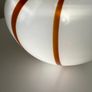 Large White & Red Studio Art Glass Vase Image 3