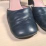 Womens CLARKS square toe block heels shoes sandals  blue leather Size UK 5.5 EU 38.5 Image 5
