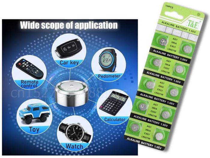 AG7 LR927 Button Battery 10 Pack Watch Calculator Toy Batteries