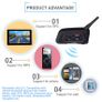 1200m 6 Riders BT Intercom Bluetooth Motorcycle Helmet Interphone Headset V6 FM Helmet Intercom V6 Pro Helmet Intercom 6 Rider 1200M Motorcycle Bluetooth Intercom Headset Walkie Talkie Image 2