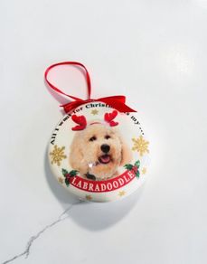 Pre Owned Labradoodle Christmas Bauble