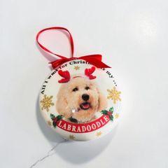 Pre Owned Labradoodle Christmas Bauble