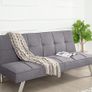 Dark grey fabric Folding 3 Seater Sofa 180cm Image 2