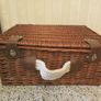 Large Picnic Set Wicker Basket  for 2 person include a bottle of  wine Image 2