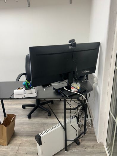 Complete Home Office Study Setup - Desk Chair Monitor