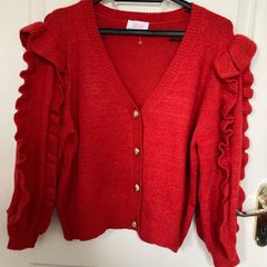 NEW red cardigan