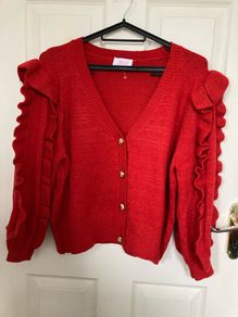 NEW red cardigan