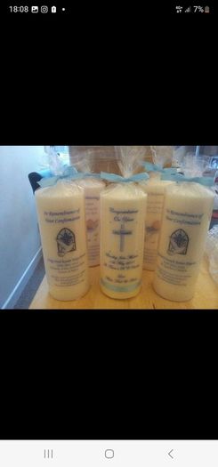 personalized communion and confirmation candles