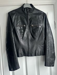 Mango ladies biker leather jacket