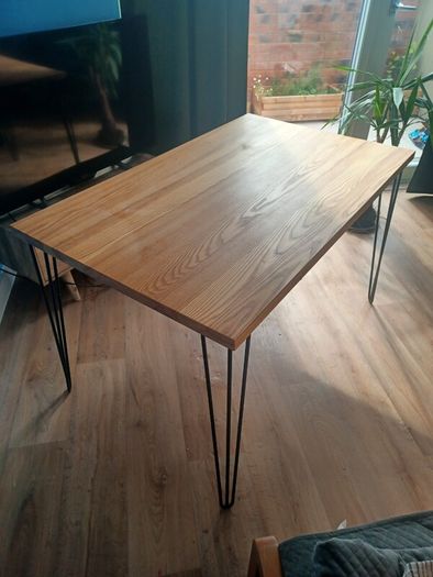 Solid Wood Table with Pinned Legs