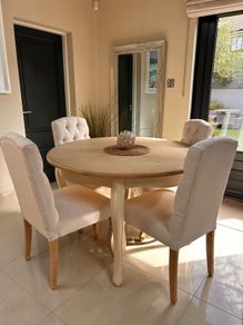 120cm Harvey Norman round dining table