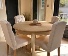 120cm Harvey Norman round dining table