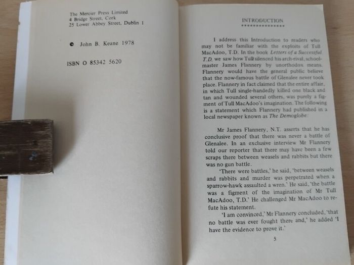 4 x John B Keane p/b Letters of x2/Unusual Irish Careers/Man of the Triple Name FREEPOST