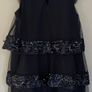 Tesco F+F girls navy sequin dress with bolero Age 4-5 EUC Image 2