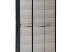 Garden Storage Cabinet with 4 Shelves Black and Grey