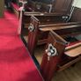 Wedding Pew Ends- wicker hearts Image 6