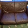 Natuzzi full grain leather 2 seater sofa Image 7