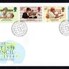 1984 Great Britain 50th Anniversary of British Council Royal Mail Addressed First Day Cover (FDC)