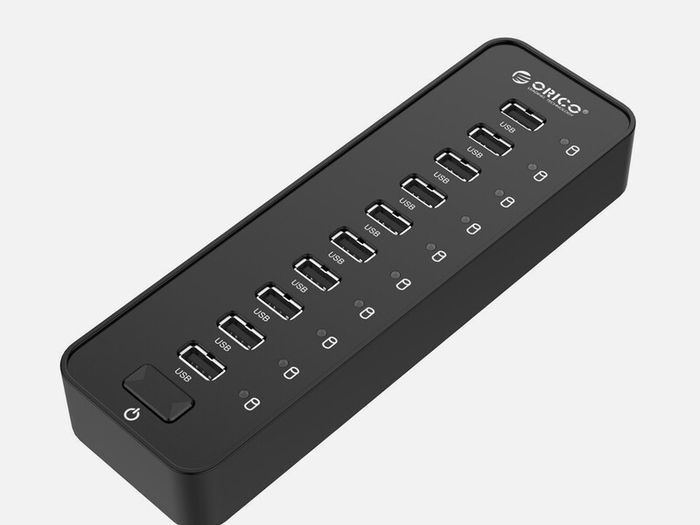 ORICO 10-Port USB3.0 HUB with 36W (12V/3A) Power Adapter 3.3ft USB Date for PC