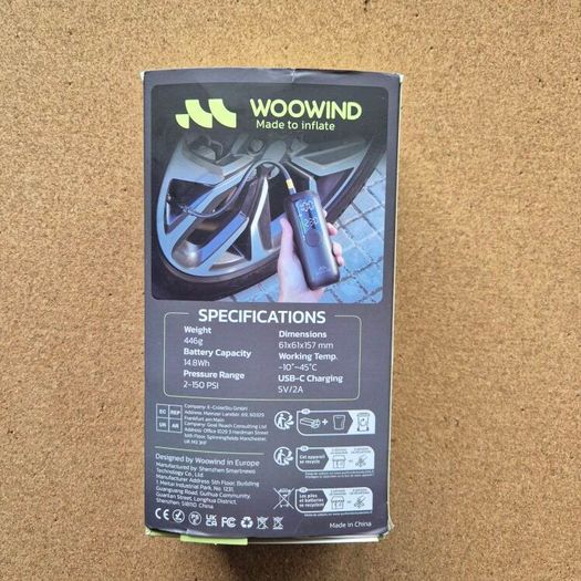 Woowind LP1 Portable Air Compressor, Air Pump,  Brand New