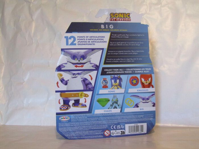 Sonic The Hedgehog Big the Cat Jakks Pacific  Action Figure Battle Figure Brand New Sealed