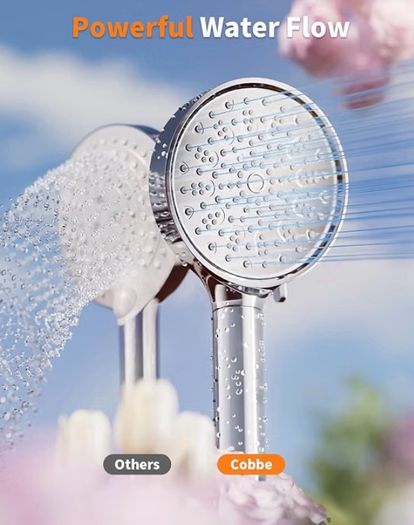 Hard Water Filter Shower Head and Hose, 3 Pack Carbon Shower Filter 6 Spray Mode High Pressure Shower Heads, Water Softener Showerhead for Residual Chlorine Remove, Reduces Dry Itchy Skin