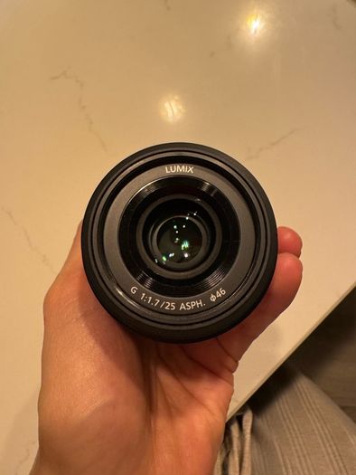 Panasonic Lumix 25mm F1.7, H-H025E-K Prime Lens, Black, Micro 4/3 Mount, Compatible Panasonic and Olympus