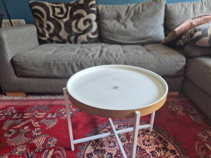White round side table