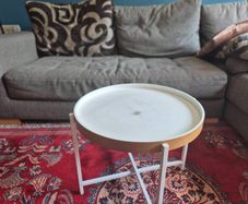 White round side table