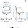 Ikea Micke White Desk, Chair & Lamp Image 10