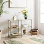 Gold Glass Console Table Image 5