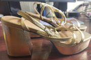 Simply Be Gold Sandals (Size 6)