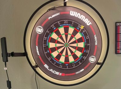 Plasma Dartboard Light + Phone Holder