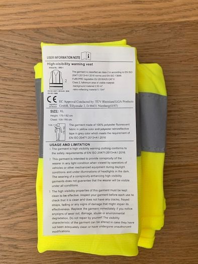 XL High Vis Vest NEW